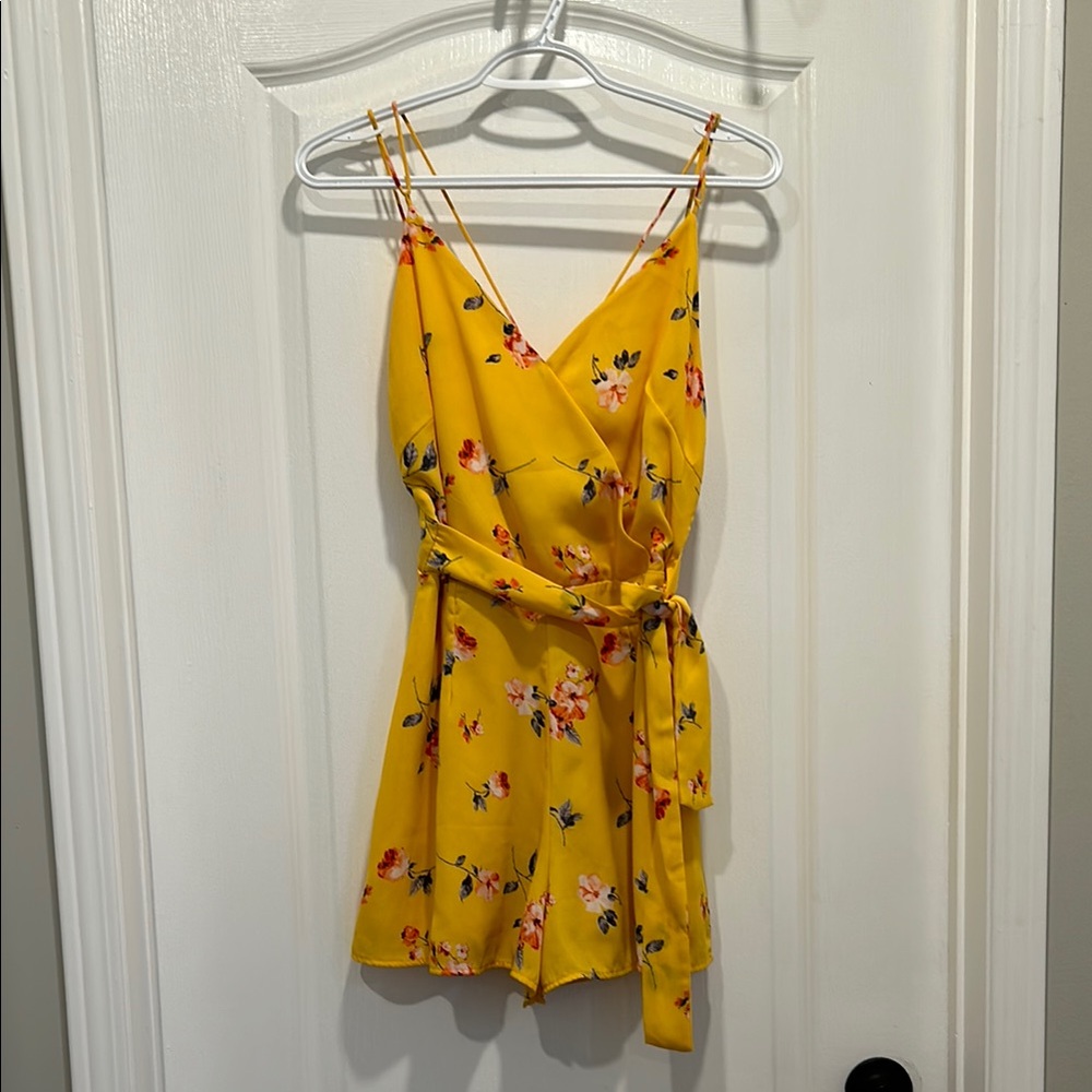 Floral Yellow Romper
